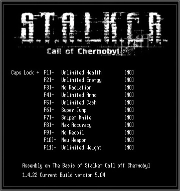 Shadow of chernobyl коды