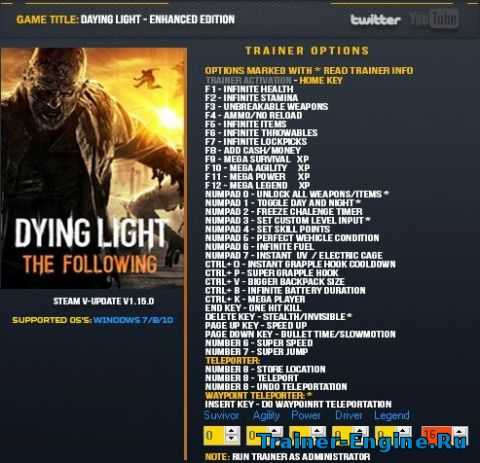 Dying light читы